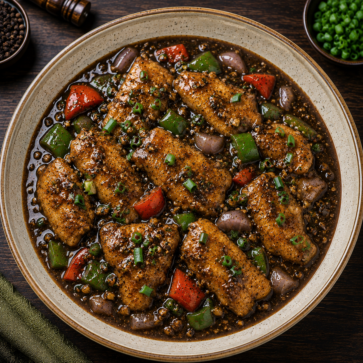 Fish in Black Pepper Sauce